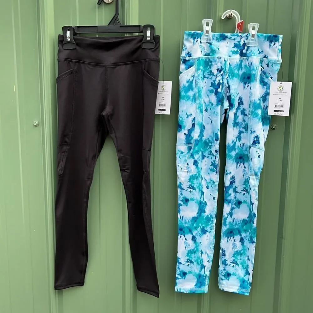Girls Active Sporty T-Shirts Leggings & Track Suit 6-Piece Bundle Size M